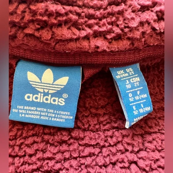 Adidas Pink Zip Up Sweatshirt - Size 2T - Picture 5 of 7